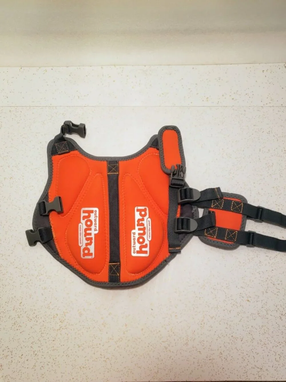 Outward Hound Orange Dog Life Jacket Vest Safety Harness Size XS
